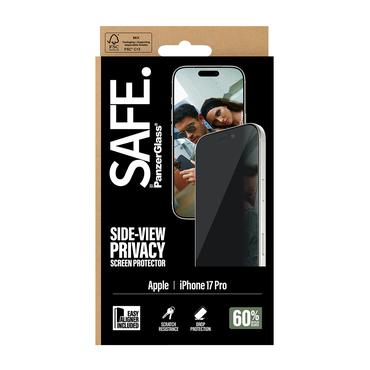 PanzerGlass SAFE. by &reg; Privacy Sk&aelig;rmbeskyttelse iPhone 17 Pro | Ultra-Wide Fit m. EasyAligner