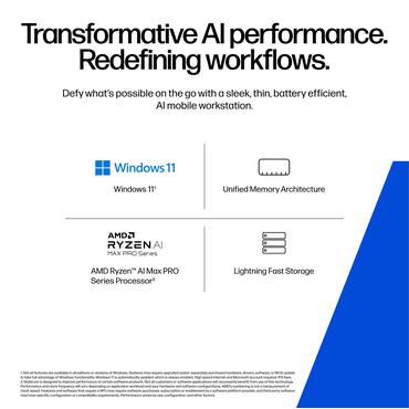 HP ZBook Ultra G1a Mobile Workstation B&auml;rbar dator - AMD Ryzen AI Max Pro 390 - 64 GB LPDDR5X - 2 TB SSD M.2 PCIe 4.0 - NVM Express (NVMe), trippelniv&aring;cell (TLC) - AMD Radeon 8050S upp till - 14" OLED