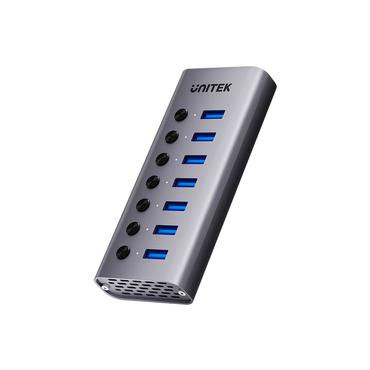 UNITEK H1314A01-EU interface hub USB Type-C 5000 Mbit/s Grå