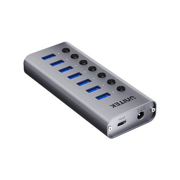 UNITEK H1314A01-EU interface hub USB Type-C 5000 Mbit/s Grå
