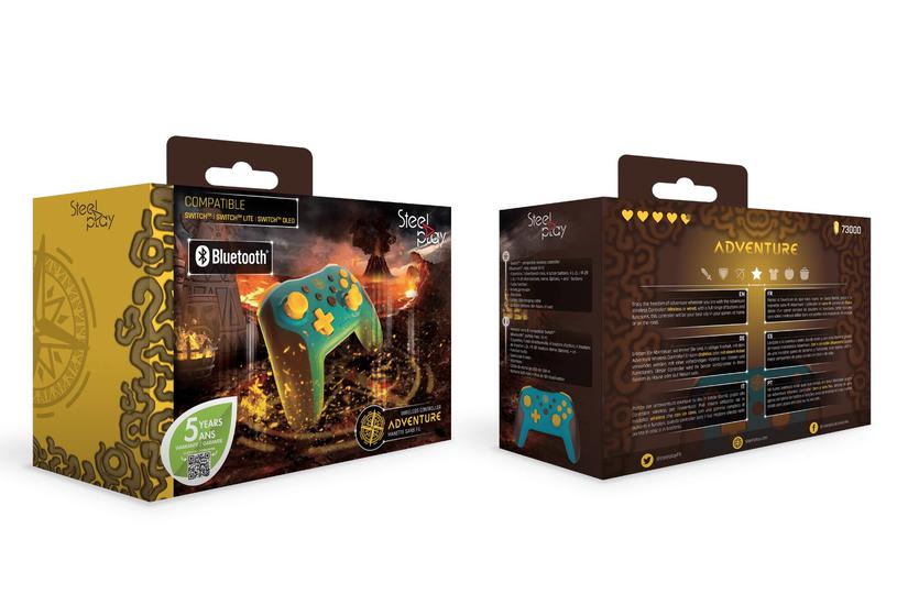 Lexip Adventure Classic Brun, Turkis, Gul Bluetooth Bevægelsesstyreenhed Analog/digital Nintendo Switch, Nintendo Switch Lite, Nintendo Switch OLED