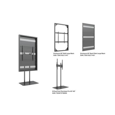 Multibrackets M Pro Series st&auml;ll - f&ouml;r LCD-display - dubbelpol, h&ouml;lje - svart