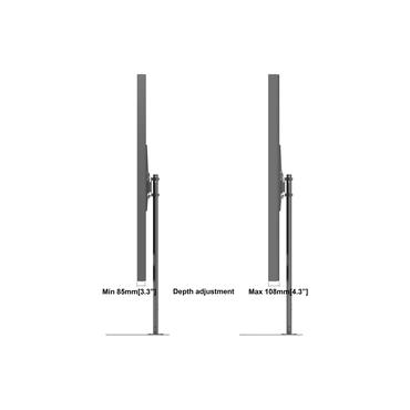 Multibrackets M Pro Series st&auml;ll - f&ouml;r LCD-display - dubbelpol, h&ouml;lje - svart