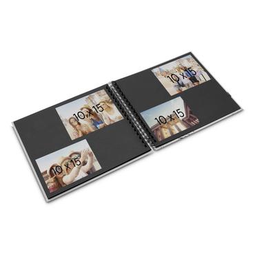 Hama 00009834 fotoalbum og arkbeskyttelse Sort 100 ark 10 x 15 Spiral indbinding