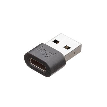 Logitech Logi Zone Wired USB-A Adapter - USB-adapter - USB typ A till 24 pin USB-C