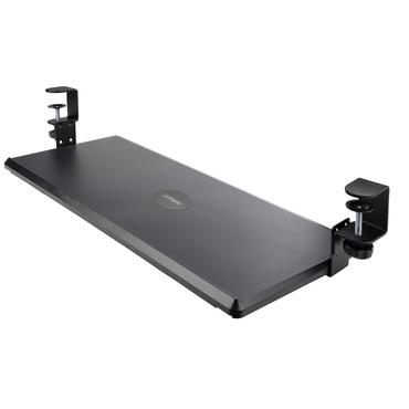 StarTech.com Under-Desk Keyboard Tray, Clamp-on Keyboard Holder, Supports up to 12kg (26.5lb), Sliding Keyboard and Mouse Drawer with C-Clamps, Height Adjustable Keyboard Tray - Black - Ergonomic Keyboard Tray (KEYBOARD-TRAY-CLAMP1) - tangentbordsfack