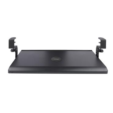 StarTech.com Under-Desk Keyboard Tray, Clamp-on Keyboard Holder, Supports up to 12kg (26.5lb), Sliding Keyboard and Mouse Drawer with C-Clamps, Height Adjustable Keyboard Tray - Black - Ergonomic Keyboard Tray (KEYBOARD-TRAY-CLAMP1) - tangentbordsfack