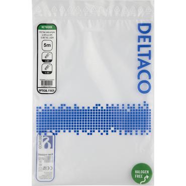 Deltaco OS2 Fiber cable, LC - LC, simplex, APC/APC, 5,0m