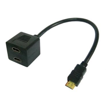 Techly ICOC-HDMI-F-002 HDMI-kabel 0,3 m HDMI Type A (Standard) 2 x HDMI Type A (Standard) Sort