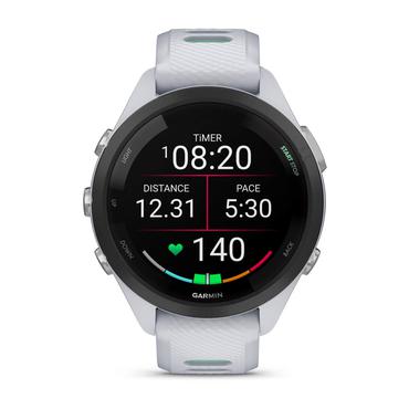 Garmin Forerunner 265S 2,79 cm (1.1") AMOLED 42 mm Digital 360 x 360 pixel Berøringsskærm Sort, Hvid Wi-Fi GPS (satellit)