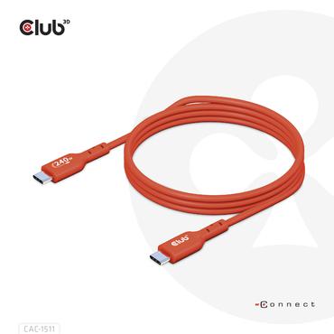 Club 3D - USB typ C-kabel - 24 pin USB-C till 24 pin USB-C - 1 m