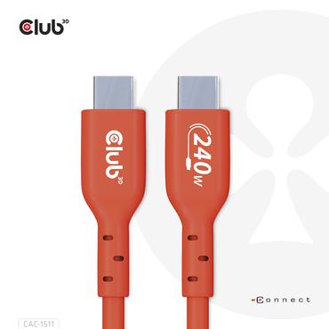 Club 3D - USB typ C-kabel - 24 pin USB-C till 24 pin USB-C - 1 m