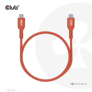 Club 3D - USB typ C-kabel - 24 pin USB-C till 24 pin USB-C - 1 m