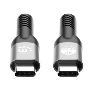 MANHATTAN USB4 USB-C Stecker/Stecker Kabel 240W 40G 8K 1m