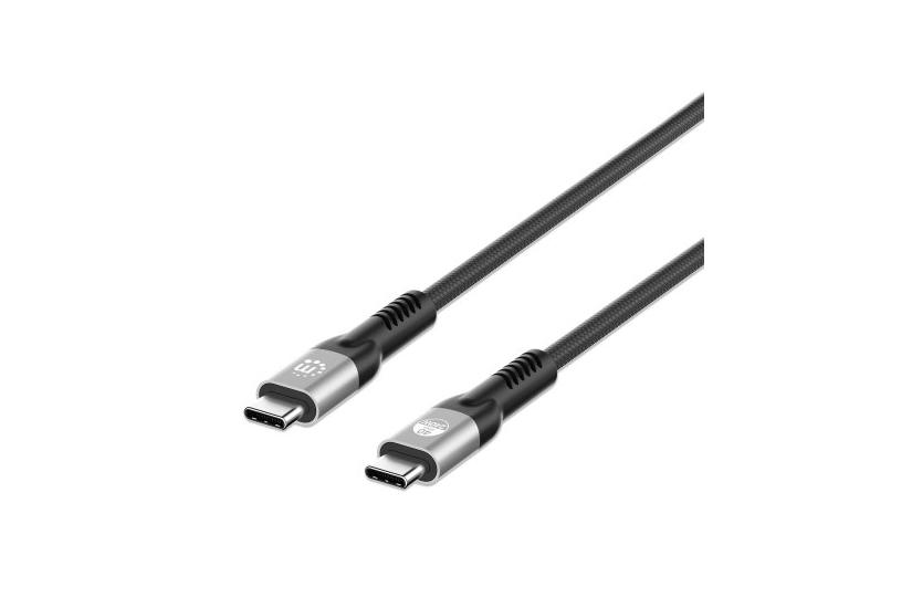MANHATTAN USB4 USB-C Stecker/Stecker Kabel 240W 40G 8K 1m
