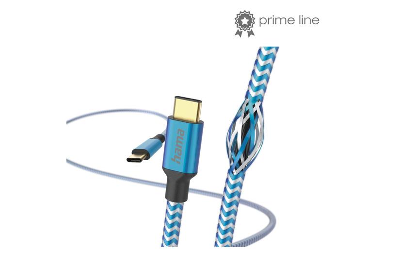 Hama Reflective USB-kabel USB 2.0 1,5 m USB C Blå
