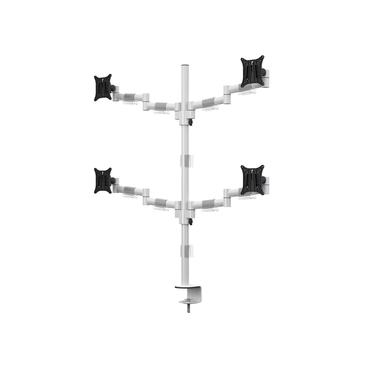Multibrackets M VESA Deskmount Officeline Quad B2B monteringssats - f&ouml;r 4 LCD-bildsk&auml;rmar - vit