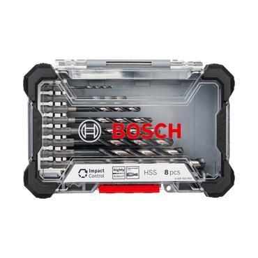 Bosch Impact Control borrsats - f&ouml;r metall, plast, bladmetall, icke-j&auml;rnhaltig metall, gjutj&auml;rn, cast steel, alloyed steel, sintered iron - 8 delar