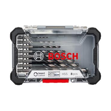 Bosch Impact Control borrsats - f&ouml;r metall, plast, bladmetall, icke-j&auml;rnhaltig metall, gjutj&auml;rn, cast steel, alloyed steel, sintered iron - 8 delar