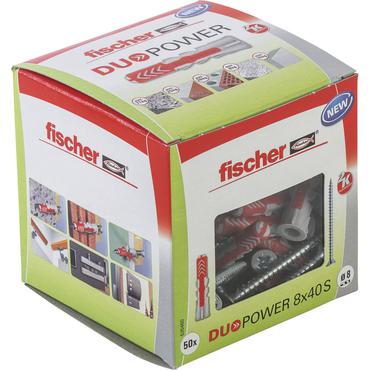 Fischer DUOPOWER 8 x 40 S LD 50 stk Udvidelsesanker 40 mm