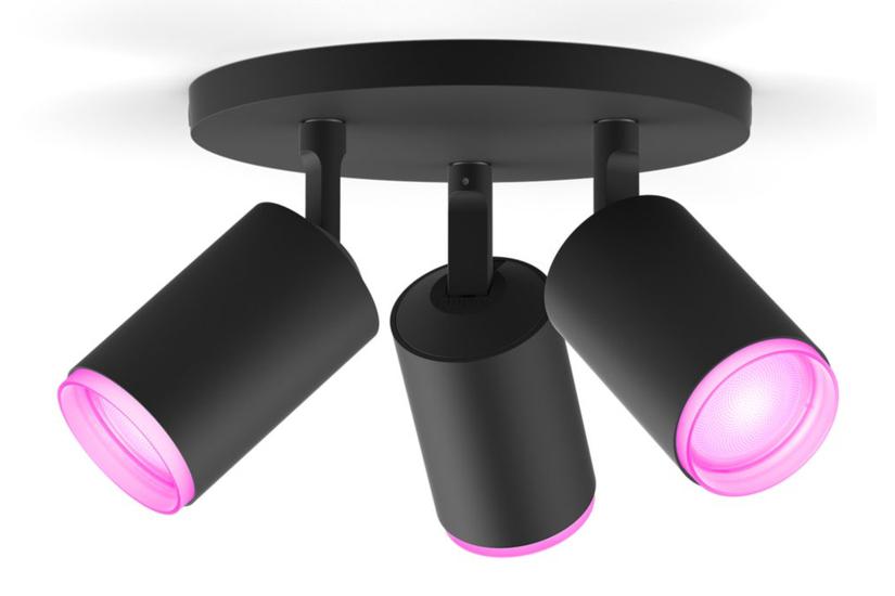 Philips Hue White&Col. Amb. Fugato Spot 3flg schwarz 3x4.2W