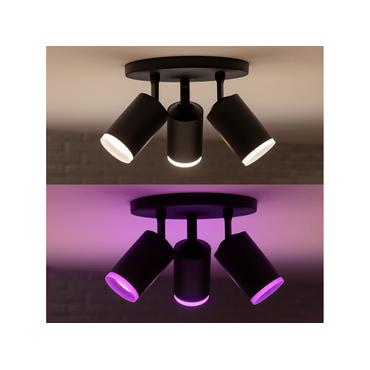 Philips Hue White&Col. Amb. Fugato Spot 3flg schwarz 3x4.2W