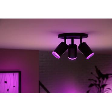 Philips Hue White&Col. Amb. Fugato Spot 3flg schwarz 3x4.2W