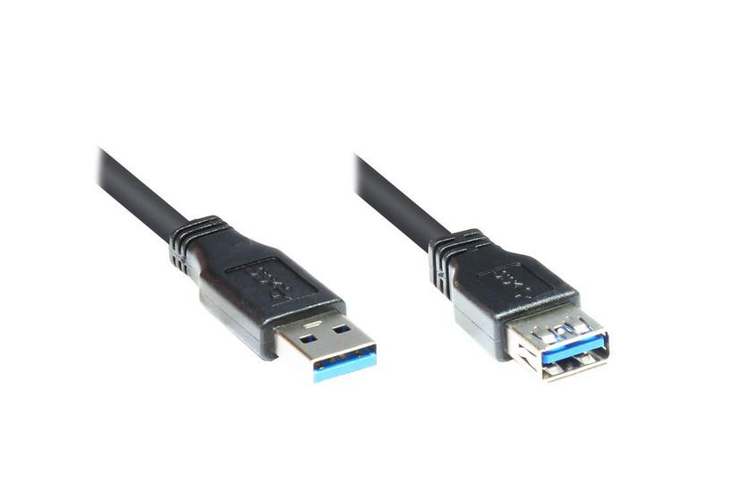 Alcasa 2711-S01 USB-kabel USB 3.2 Gen 1 (3.1 Gen 1) 1 m USB A Sort