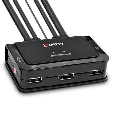 Lindy Compact 2 Port KVM Switch - KVM switch - 2 portar