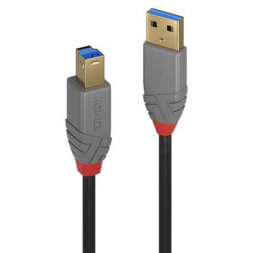 Lindy 36742 USB-kabel USB 3.2 Gen 1 (3.1 Gen 1) 2 m USB A USB B Sort, Gr&aring;