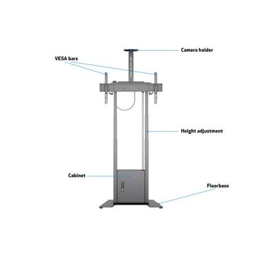 Multibrackets M Motorized Floorbase elektrisk elevator - for LCD TV/kamera - sort