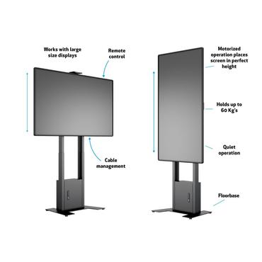 Multibrackets M Motorized Floorbase elektrisk elevator - for LCD TV/kamera - sort