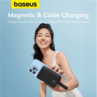 Baseus Magnetic Mini 10000 mAh Trådløs opladning Sort