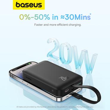 Baseus Magnetic Mini 10000 mAh Trådløs opladning Sort