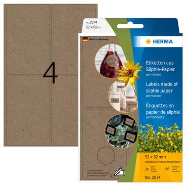HERMA  B&Atilde;&frac14;ropackung Vielzwecketiketten Silphie 52x82mm