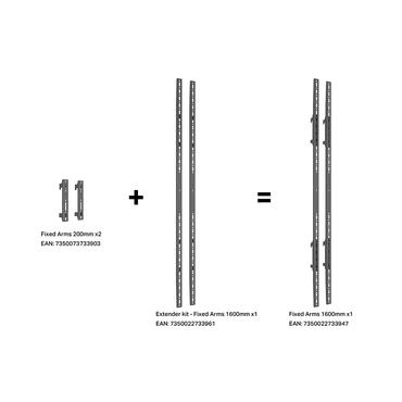 Multibrackets M Small konsol - Ultrasmal - svart