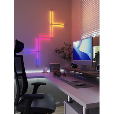 Nanoleaf Lines 60 Degrees Expansion Pack - tr&aring;dl&ouml;s belysningsupps&auml;ttning - LED x 3 - 2 W - RGBW-lampa - 1200-6500 K - slinga