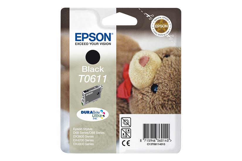 Epson T0611 - svart - original - bl&auml;ckpatron