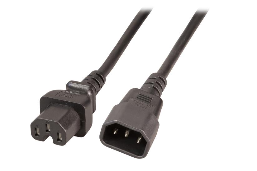 EFB Warmger&Atilde;&curren;teverl. C14 180&Acirc;&deg;-C15 180&Acirc;&deg;,sw,2.0m,3x1.00mm