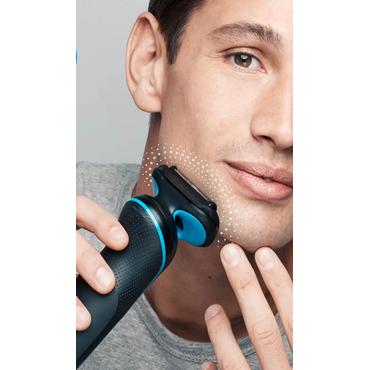 Braun 51-B1000s Folie shaver Sort, Blå