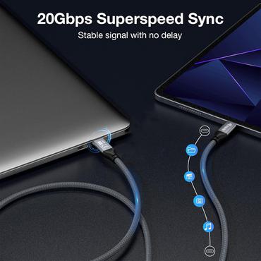 Equip Kabel USB-C 3.0 -> C  St/St 1.00m 5A 4K/60Hz 20Gbps sw