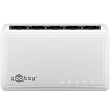 Goobay Switch - 5 porte - Ikke administreret - Gigabit Ethernet (1000 Mbit/s) - 83 mm