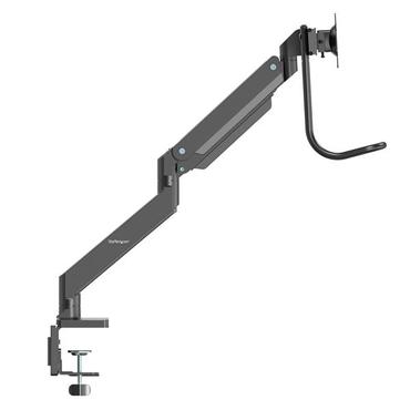StarTech.com Desk Mount Dual Monitor Arm with USB & Audio, Slim Full Motion Adjustable Dual Monitor VESA Mount for 32" Displays (8kg/screen), Ergonomic Articulating, Desk Clamp or Grommet