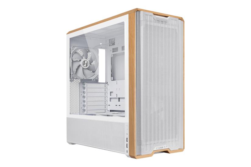 Lian Li Lancool LAN217W computeretui Midi Tower Hvid, Træ