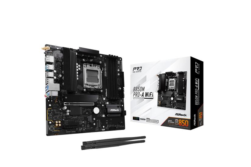 ASRock B850M Pro-A WiFi Moderkort - AM5, DDR5 8000MHz, PCIe 5.0