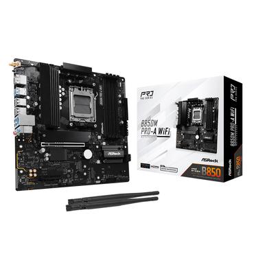 ASRock B850M Pro-A WiFi Moderkort - AM5, DDR5 8000MHz, PCIe 5.0