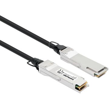 Intellinet 508513 InfiniBand og fiberoptisk kabel 2 m QSFP+ Sort, S&oslash;lv