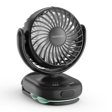 MOMCOZY PORTABLE STROLLER FAN BLACK