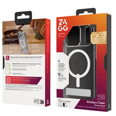 ZAGG Crystal Palace Snap Kickstand mobiltelefon etui 16 cm (6.3") Cover Transparent