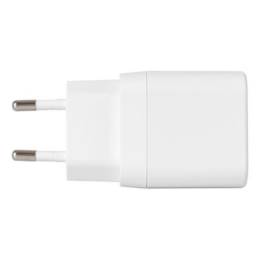 Deltaco USB-vægoplader, 2x USB-A, 12 W per port, maks. samlet output 12 W, hvid